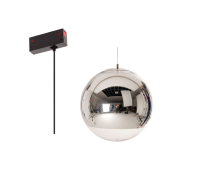 Люстра подвесная Е27 на трек MAGNETIC S39 дизайн Mirror Ball Silver D250mm