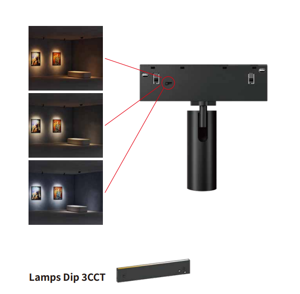 Светильник LINER MAGNETIC S10 48V 10W 120° 3000/4000/6000K CRI90 OSRAM | Черный корпус L200mm