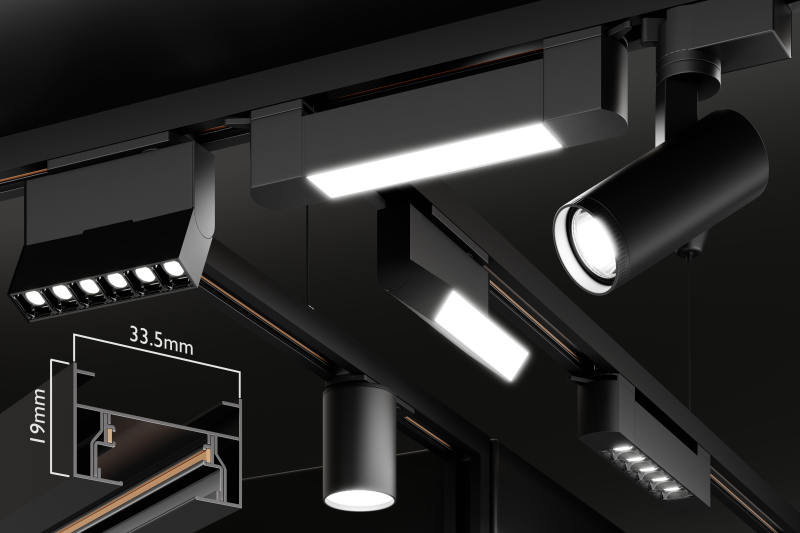 Универсальная однофазная двухконтактная трековая система CITY 2TRA 220V