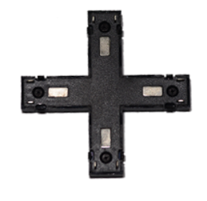 Х-соединитель для шинопровода S25 2TRA | Black 100х100х10.5mm
