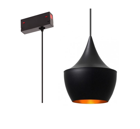 Св-к   подвесной Е27 на трек MAGNETIC S39 дизайн TomDixon Black/Gold D240mm