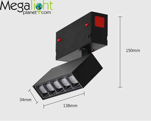 Светильник светодиодный spot MAGNETIC S39 SMART DIM 8W CREE CRI90 3000K, Black L138х34х150mm