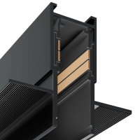 Трековая система встраиваемая MAGNETIC S15 48V 4TRA BLACK 3000x60x52mm