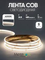 Дневной COB-480LED-8mm-24V-4000K lux-dam