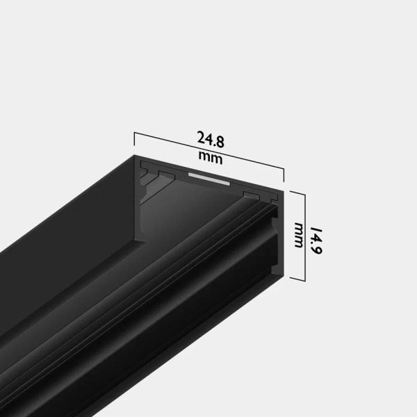 Трековая система универсальная MAGNETIC S25 48V 2TRA BLACK 1000x25x15mm