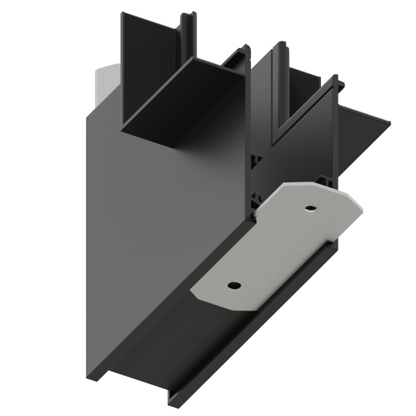 Соединитель пластиковый  потолок-стена,  угол 90° для ГКЛ S20 60x60x26mm, Черный