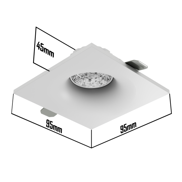 Светильник встраиваемый CITY DLV MR16 GU5.3 WHITE | 95х95 H40mm