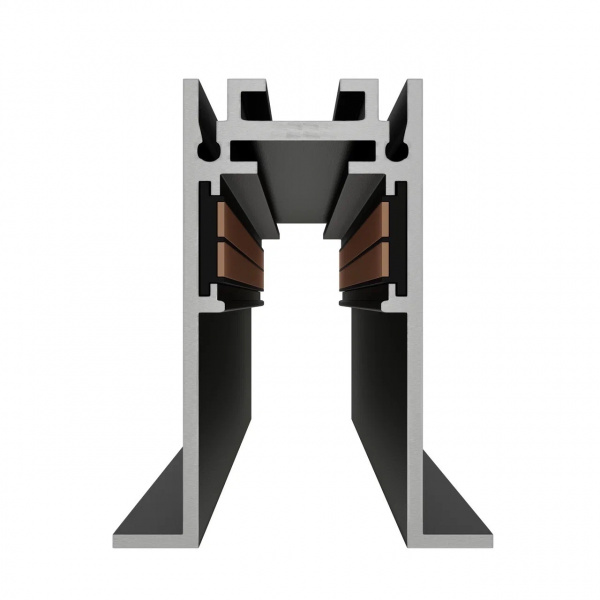 Трековая система MAGNETIC S20-V 48V 4TRA BLACK 1500x56x45mm