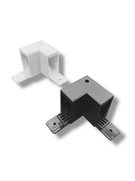 Соединитель пластиковый угол 90° для накладных трек-систем S20 54x54x54mm, Черный