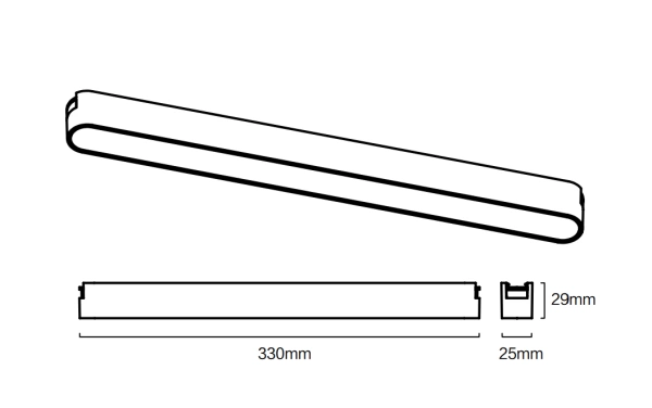 Трековый магнитный светильник LINER MAGNETIC H4 24V 18W 120° 3000К/4000K/6000К OSRAM 