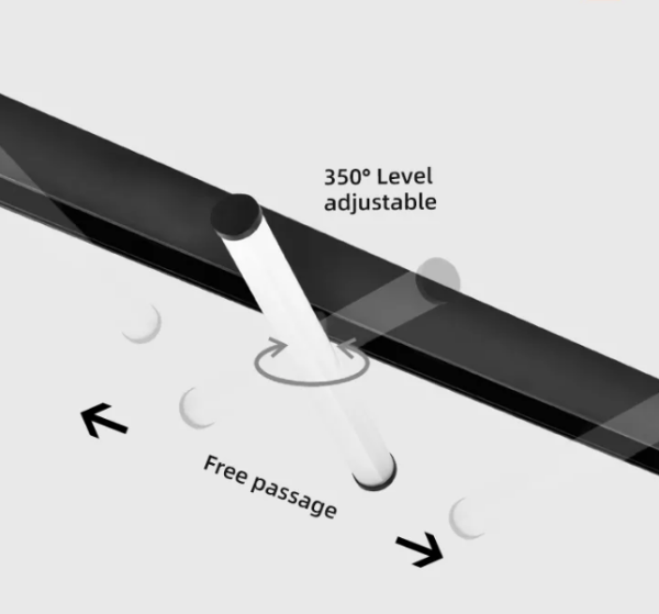 Светильник TUBE MAGNETIC S20 48V 20W 180° 3000-6000K Tuya Smart CRI90 OSRAM | Черный корпус L600mm