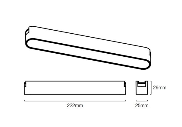 Трековый магнитный светильник LINER MAGNETIC H4 24V 12W 120° 3000К/4000K/6000К OSRAM 