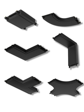 Угловой соединитель потолок-потолок для шинопровода H5 Black