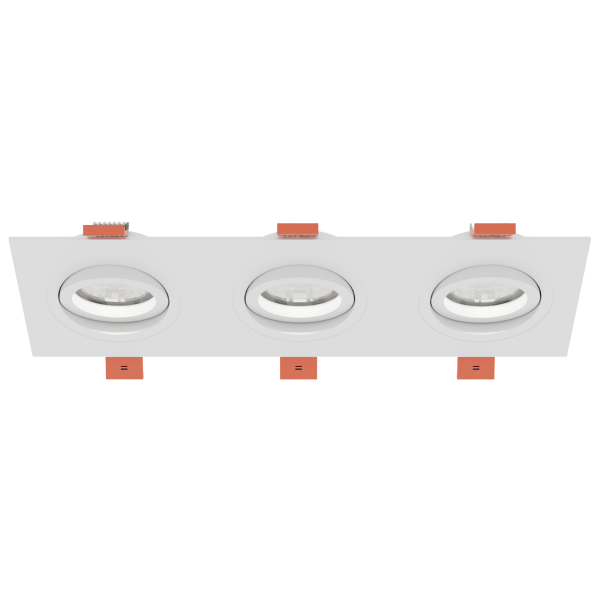 Светильник встраиваемый CITY DL X3 MR16 ALU WHITE | 257х92(75)x25mm