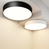 Светильник накладной RONDO 48W Black 3000K | Ø400x60mm 