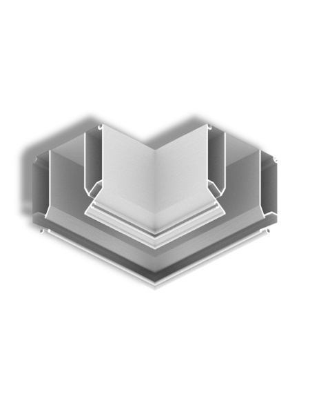 Угловой соединитель профиля для натяжных потолков S20 | 58x55x200mm