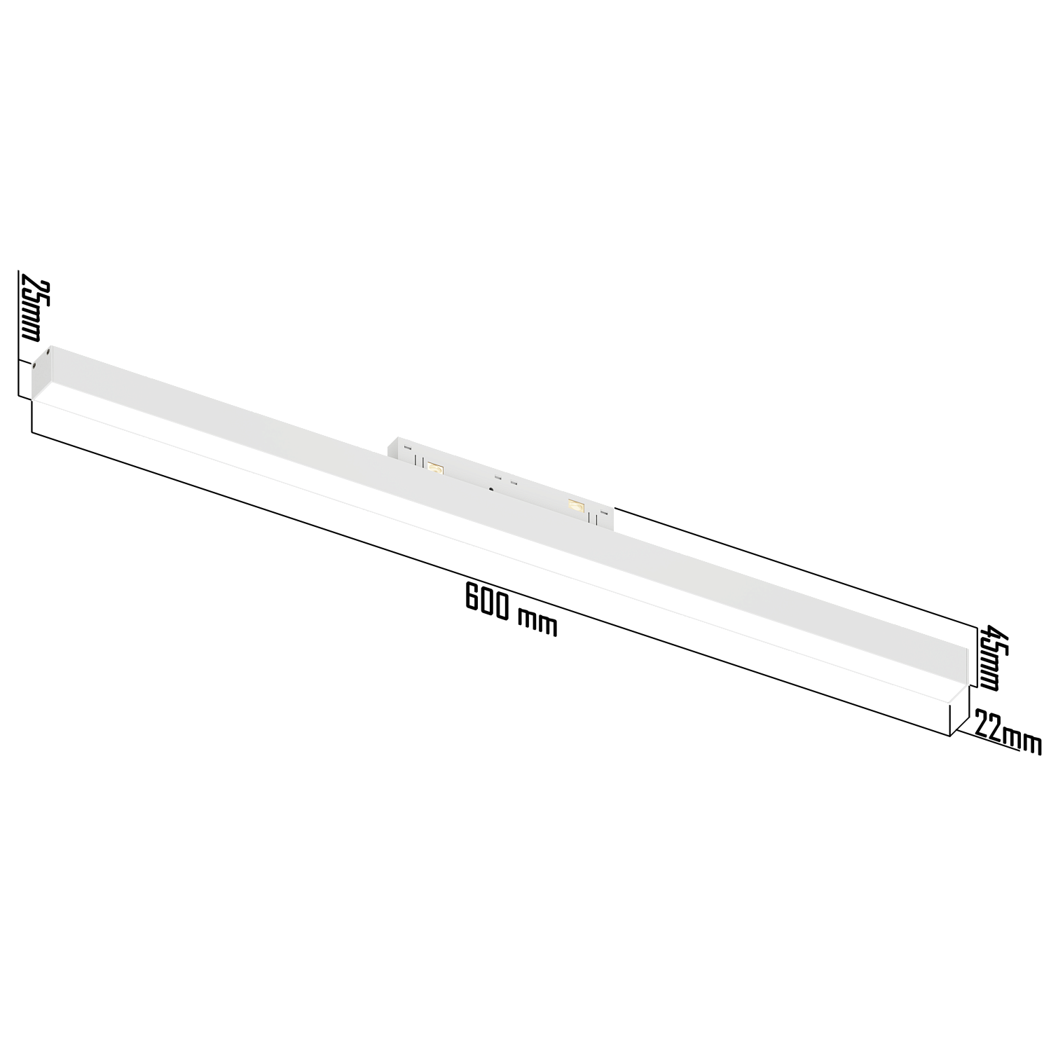 Трековые магнитные светильники серии MAGNETIC S20 Белый корпус LINER