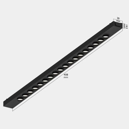 Светильник LINER BLACK MASK MAGNETIC S25 48V 18W 36° 4000K CRI90 OSRAM | Черный корпус L408mm