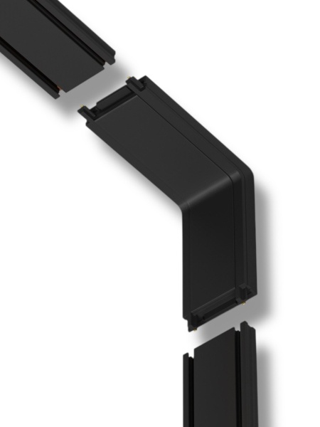 Угловой соединитель потолок-стена для шинопровода H5 Black