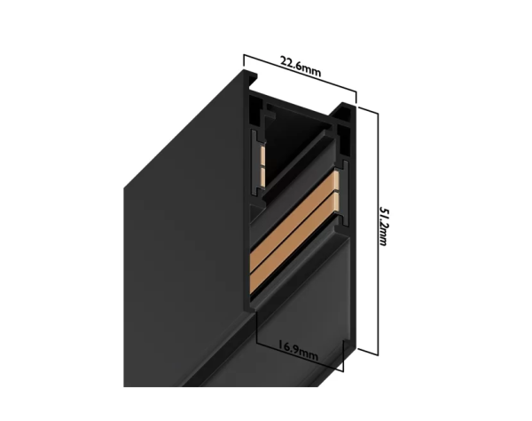 Профиль для натяжных потолков MAGNETIC S15 | 55x52х3000mm