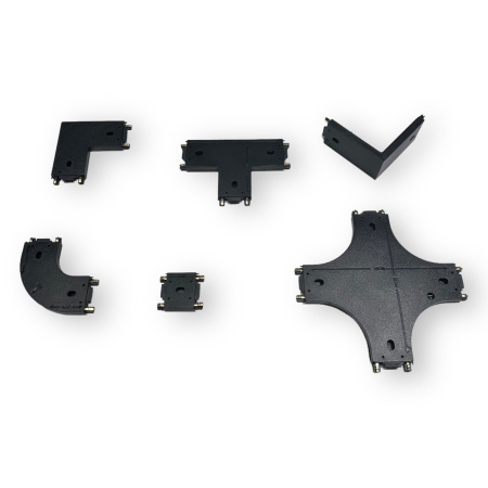 Угловой соединитель потолок-потолок для шинопровода H5 Black