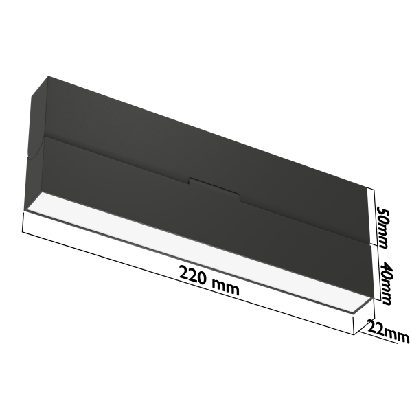 Светильник накладной светодиодный BLACK BOOK 12W OSRAM 120° WW/3000К Белый корпус | 220V