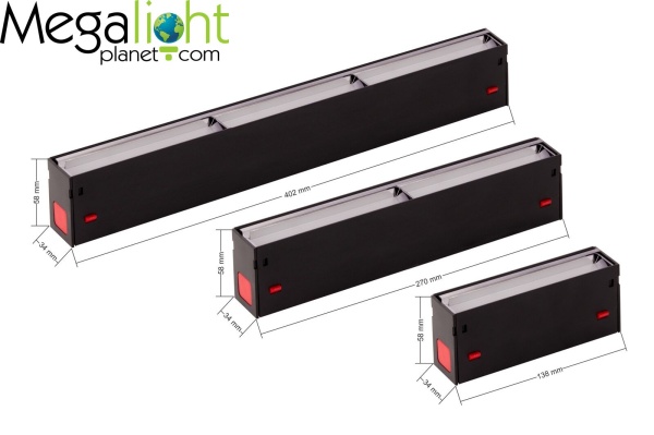 Св-к ML линейный Wall Washer MAGNETIC S39 SMART DIM 16W OSRAM CRI90 4000K, Black L270x34x58mm
