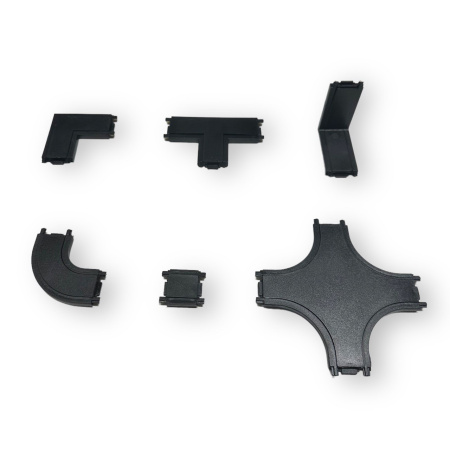 Угловой соединитель потолок-потолок для шинопровода H5 Black