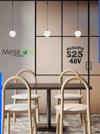 Угловой соединитель профиля для натяжных потолков MAGNETIC S25 200х200mm