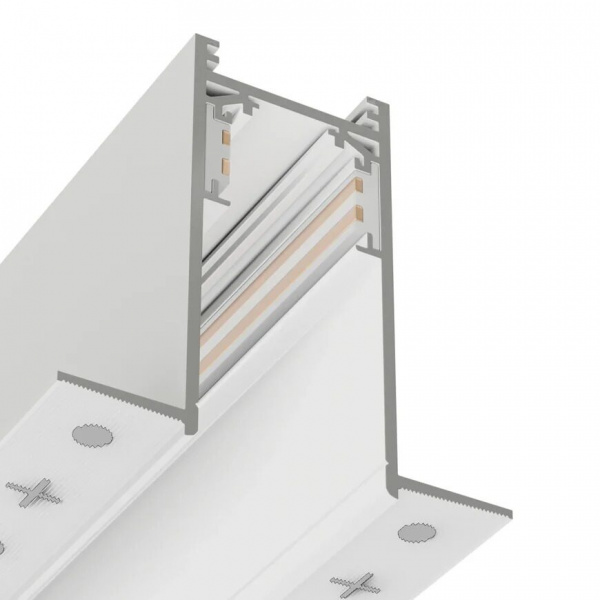 Трековая система встраиваемая MAGNETIC S20 NEW 48V 4TRA WHITE 1000x70x52mm