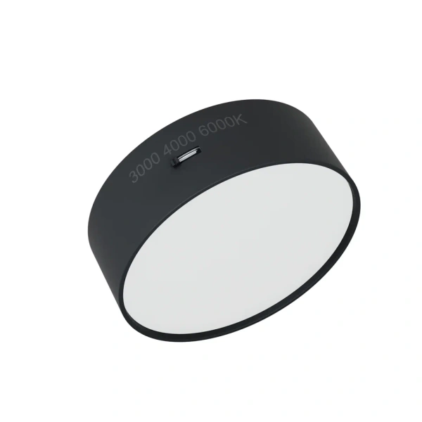 Светильник накладной RONDO 9W D93x30mm 3000К/4000K/6000К Black