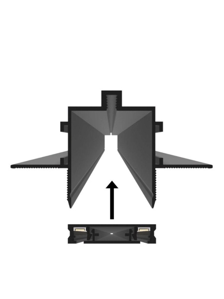 Профиль под ГКЛ для MAGNETIC H5 48V 2TRA BLACK 2000x65x38mm