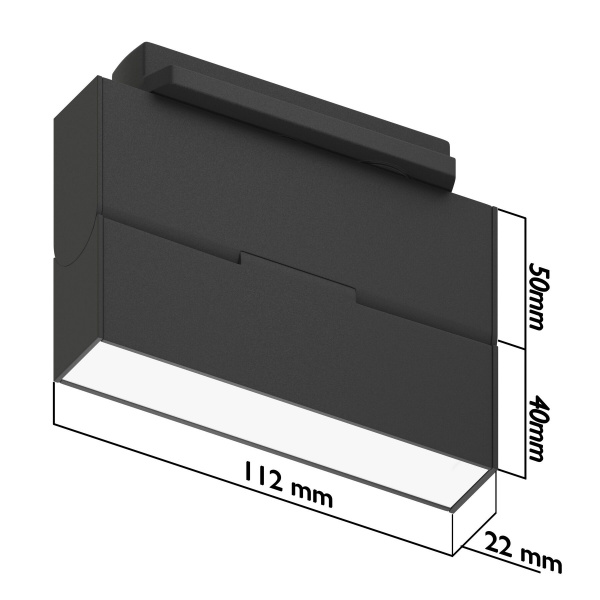 Светильник BLACK BOOK 6W OSRAM 120° WW/3000К, Черный корпус 2TRA