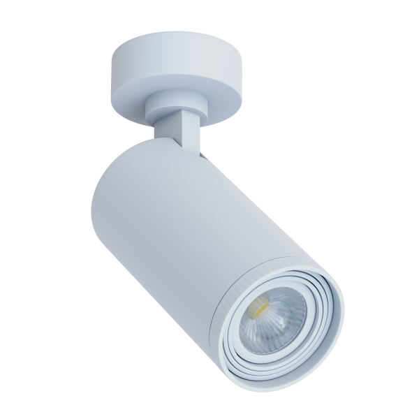 Накладной светодиодный светильник CITY ZOOM 10W 4000K CRI85 Угол света 10°- 60° WHITE Ø60x123mm