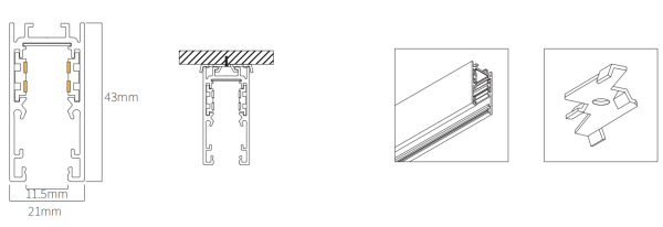 Крепеж к шинопроводу S10 Black