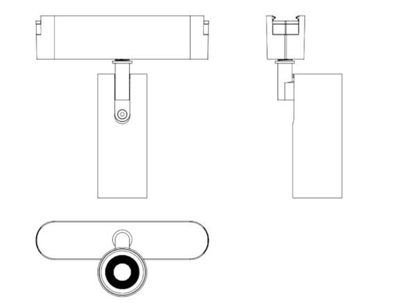 Трековый магнитный св-к SPOT MAGNETIC H4 24V 6W 24° 3000К/4000K/6000К OSRAM | Black Ø33х85mm