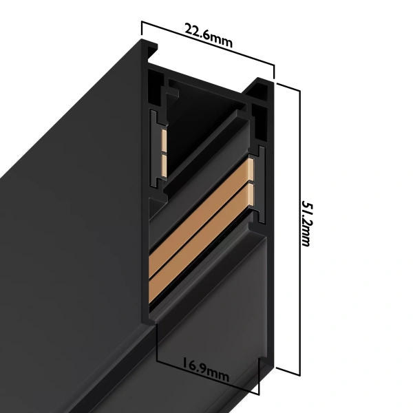 Профиль для натяжных потолков MAGNETIC S15 | 55x52х1000mm