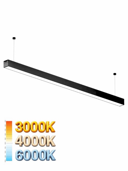 Светильник LINER T33 60W 3000/4000/6000К EPISTAR CRI90 110° IP40 Черный корпус 1150x33x34mm | 220V
