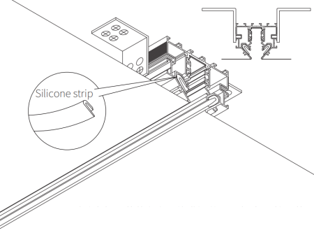 Вставка для трековой системы для натяжных потолков S10 1000mm