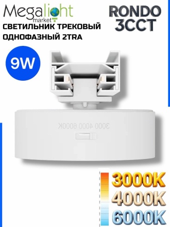 Светильник накладной RONDO 9W D93x30mm 3000К/4000K/6000К White