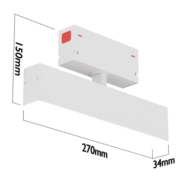 Светильник светодиодный spot MAGNETIC S39 SMART DIM 20W OSRAM CRI90 3000K - 6000К, White Opal L270х3