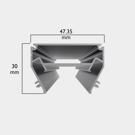 Профиль для натяжных потолков MAGNETIC S25 1500mm