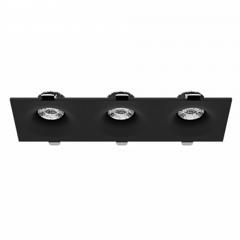 Светильник встраиваемый CITY DLV 3хMR16 GU5.3 BLACK | 286х95 H40mm