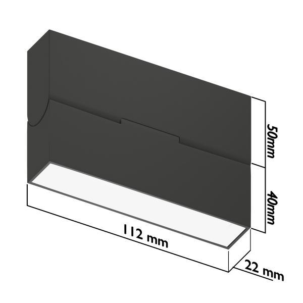 Светильник накладной светодиодный BLACK BOOK 6W OSRAM 120° WW/3000К Белый корпус | 220V