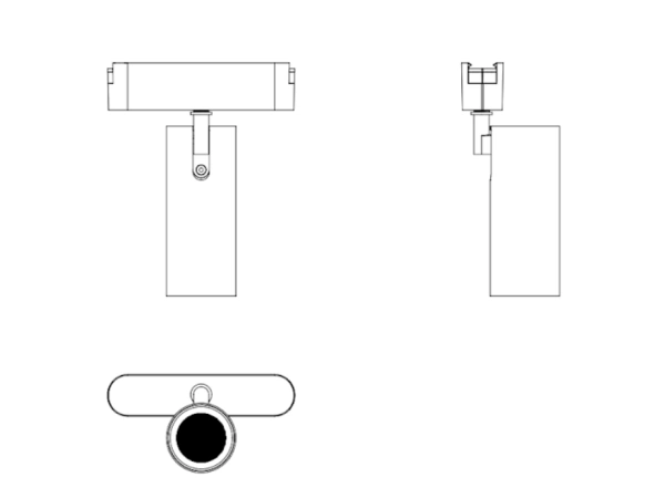Трековый магнитный св-к SPOT  MAGNETIC H4 24V 12W 24° 3000К/4000K/6000К OSRAM | Black Ø43х110mm