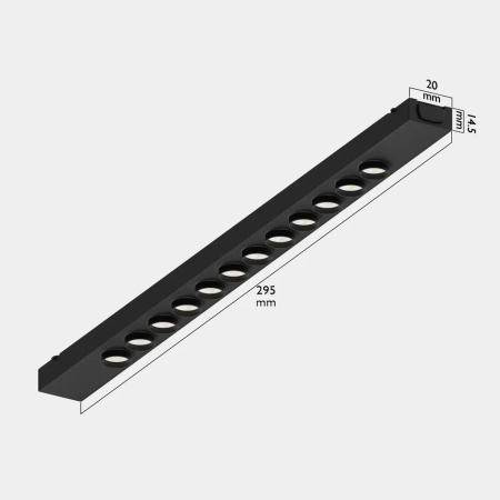 Светильник LINER BLACK MASK MAGNETIC S25 48V 12W 36° 4000K CRI90 OSRAM | Черный корпус L295mm