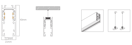 Потолочный подвес с креплением на трос S10