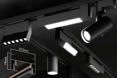 Светильник LINER 40W 100° 3000К CRI85 Черный2TRA однофазный 220V 598x33x34mm